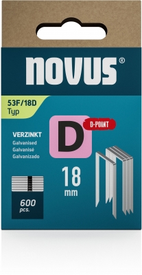 Capse Novus sarma plata, D tip 53F, D-point 18 mm, 600 buc/cutie